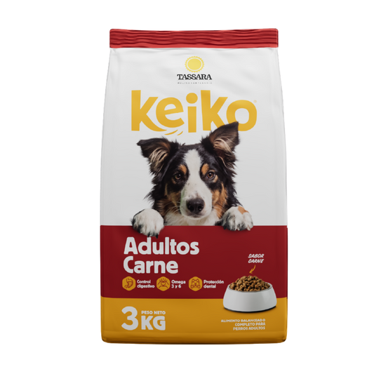 Alimentos para perros Keiko Adultos carne 3kg