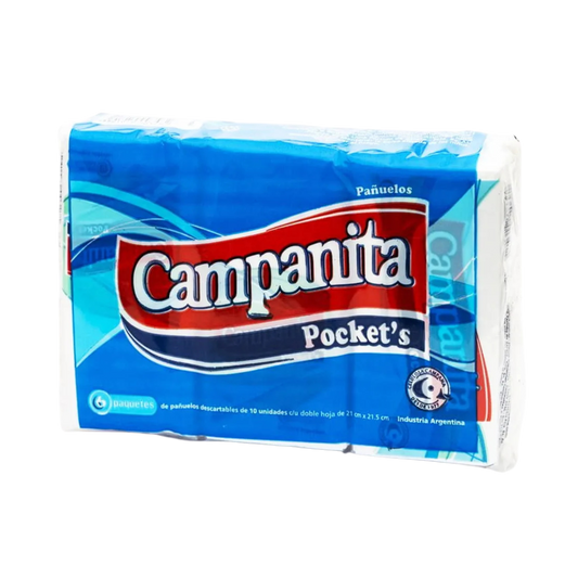 Pañuelitos Campanita Pocket´s x6 paquetes