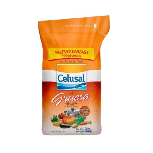 Sal gruesa en paquete Celusal 500g